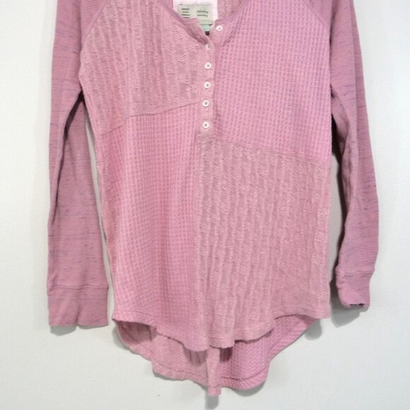 ANTHROPOLOGIE Saturday Sunday Waffle Knit Top XS - Picture 3 of 7